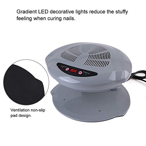 Air Nail Dryer For Both Hands And Feet, 2 In 1 Hot/Cold Air Blow Automatic Sensor Nail Polish Fan Blow Dryer Professional Manicure Tool Machine For Home Salon, Us Plug 110V, Grey #TOP4