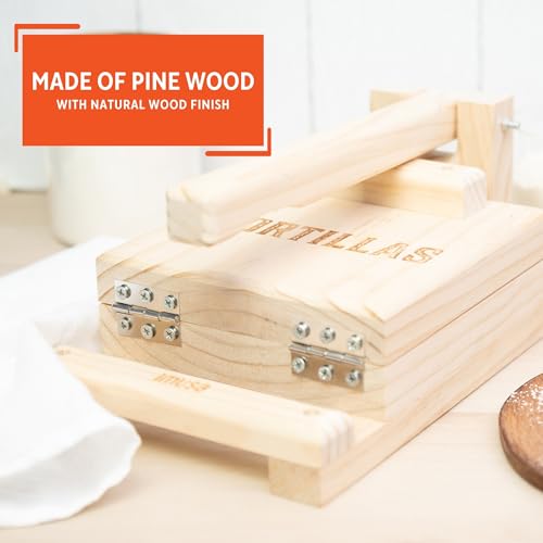 IMUSA 7.5” Pine Wood Tortilla Press – Authentic Mexican Tortilla Maker & Roti Maker for Homemade Tortillas, Quesadillas, Arepas & More by Imusa - Image 3