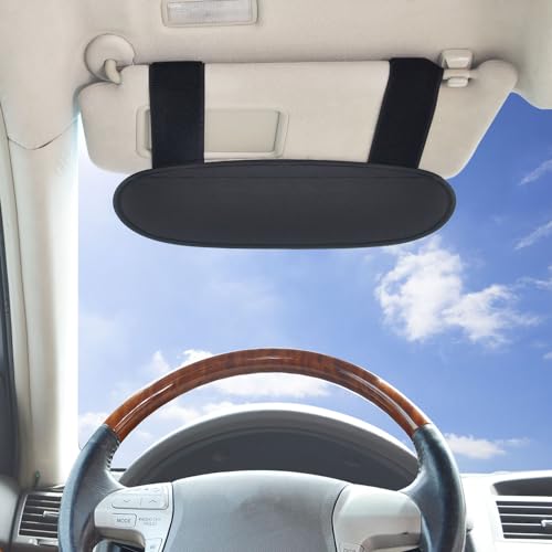 WANPOOL Anti-Glare Anti-Dazzle Vehicle Visor Sunshade Extender Sun Blocker for Cars, Vans and Trucks (Silver)