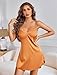 Avidlove Sexy Lingerie Nightgown Lace Chemise Satin Slip Silk Nightie Babydoll for Women Brown Small