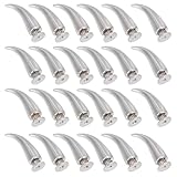 GORGECRAFT 30 Sets 20mm Cat Claw Studs and Spikes Silver Metal Alloy Punk Round Screwback Studs with Screws Leathercraft Decor Horn-Shaped Rivets for Leather Clothing Jackets Shoes DIY Crafts