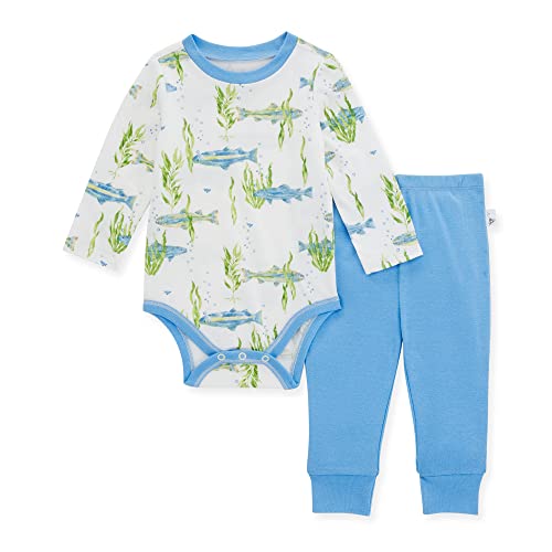 Image of Burts Bees Baby Baby Long Sleeve Bodysuit & Pant Set