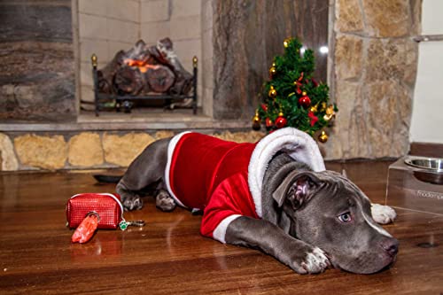 Roupa de Natal para Cachorro com capuz Vermelha - Tam. G