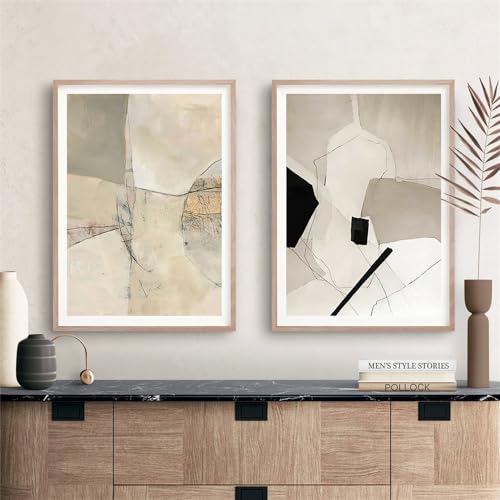 Lienzos geométricos abstractos WBYZAC con acabado premium 2