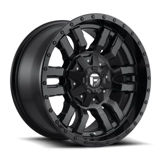 FUEL Sledge D596 Black Wheel with Painted (20 x 10. inches /8 x 165 mm, -18 mm Offset)