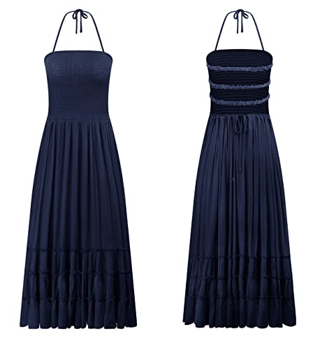 Image of R.Vivimos Womens Summer Boho Sexy Backless Long Dresses