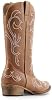Botas vaqueras DREAM PAIRS para mujer, media caña, punta cuadrada, tacón grueso, bordadas con costuras 7