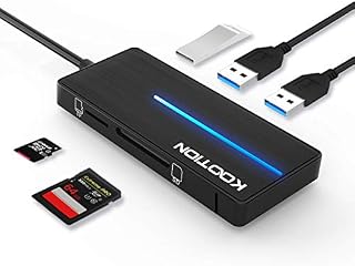 KOOTION USB 3.0 Hub, Ultra Slim 3-Port USB 3.0 Data Hub with SD/TF