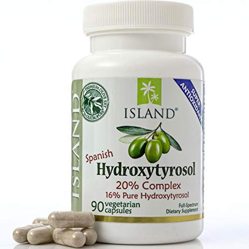 Island Nutrition, 20% Hydroxytyrosol Complex™ Olive Fruit Extract - Super Strength 100% Grown & Extracted In Spain. 100 Mg, 90 Capsules, From The Maker Of Real European Olive Leaf Extract #TOP12