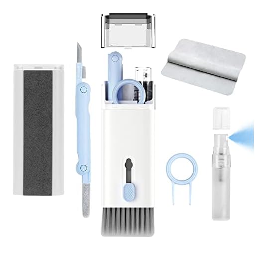 7 in 1 Electronic Cleaner kit - Keyboard Cleaner, Keyboard Cleaning Kit, Laptop Cleaner with Brush, Electronic Cleaner for Laptop/Phone/Computer/Screen (Give Away a Flannel Cloth) Blue