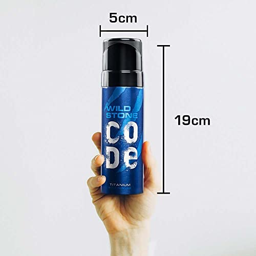 Wild Stone CODE Titanium Long Lasting No Gas Body Perfume for Men, 150ml - Image 5