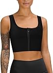 Gotoly Women Chest Binder Bustiers FTM Transgender Zip Up Tomboy Tank Top Sport Corset Breathable Half Binder Bra