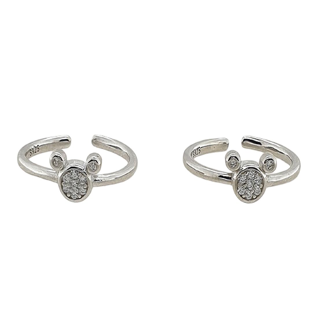 sahiba gems 925 Sterling Silver/Chandi Sweet & Light Weight Toe Rings/Chutki For Women ~ Pack in 2 Pieces-picture-26