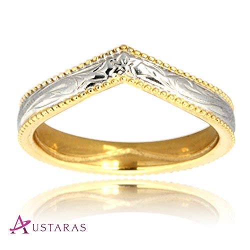 Hawaiian Ring by Austaras - Sterling Silver and Gold Plated Stainless Steel Heart Ring4