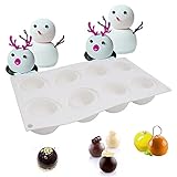 🍒 【Fácil de desmoldar y fácil de limpiar】 Este molde de silicona de mousse de 8 agujeros es suave y elástico, y el producto terminado horneado es fácil de sacar sin pegarse al molde. Solo hay que limpiarlo con agua o en el lavavajillas sin dañar el molde.