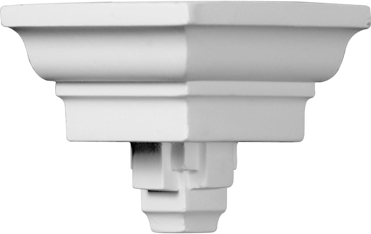 Ekena Millwork MOC03X03DE-CASE-4 Outside Corner for Moulding MLD03X03X04DE (4-Pack), 3 3/8"P x 3 3/8"H, Primed, 4 Pack