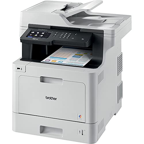 Brother MFC-L8900CDWA Wireless All-in-One Color Laser Printer for Office, Green - Print Copy Scan Fax - 33 ppm, 2400 x 600 dpi, 5" Touchscreen LED, Auto Duplex Printing, 70-Sheet ADF, Printer Cable - Thumbnail 3