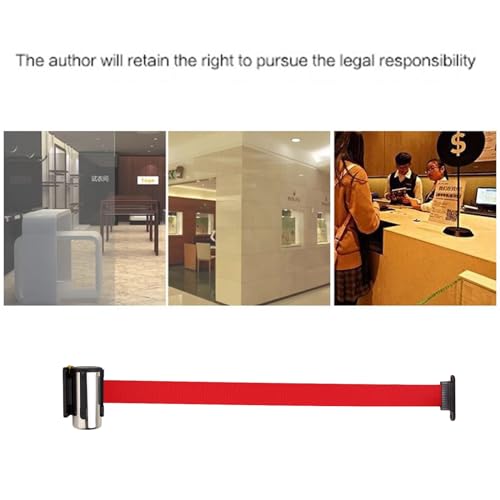 Barrière murale à sangle rétractable pour fermeture de zone 3m