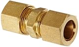 Anderson Metals - 50062-08 50062 Brass Compression Tube Fitting, Union, 1/2' x 1/2' Tube OD