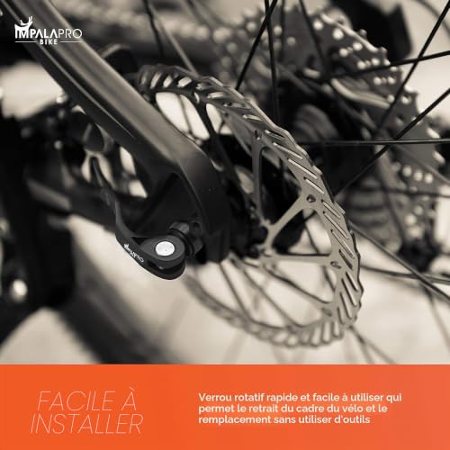 IMPALAPRO Bike Fermeture Rapide individuelle - Serrages et Blocages Rapides en aluminium - Blocage Roue Velo - Antivol Roue Velo - Axe Roue Velo - Antivol Velo Roue Arriere (axe arrière 100mm) – vue 4