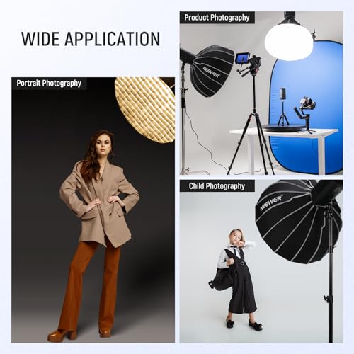 Softbox Hexagonale NEEWER 65cm Bowens pour Éclairage Vidéo MS60B CB200B - 7