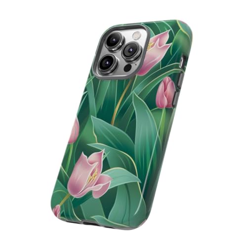 Coque rigide tulipe rose iPhone 14 Pro pour protéger votre mobile contre les rayures - 2