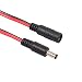 Produktbild periwinkLuQ Verlängerungskabel DC5525, Stecker auf Buchse, DC 5,5 x 2,5 cm, Schwarz/Rot