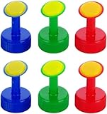 Rosojodg 6 x Flaschen-Top-Bewässerungsbehälter aus Kunststoff, Multicolored, für 30 mm Trinkflaschen, Gartenbewässerung, Gießkannen