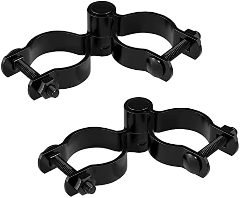 1-3/8" Black Gate Post Hinge Kit, VIVIDA Chain Link Gate Hinge Kit Include Female Gate Frame Hinge(2 PCS), Male Gate Post Hinge(2 PCS), Black Powder Coated, Bolts & Nuts Included