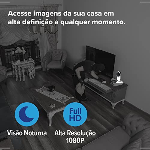 Câmera Inteligente Wi-Fi Slim 180° Full HD 1080p i2GO Home - Compatível com Alexa