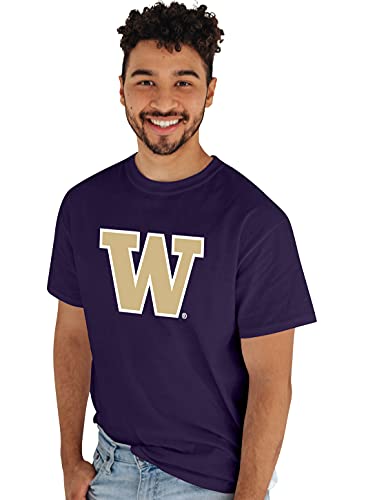 Blue 84 Men's Washington Huskies T Shirt Team Color Icon, Purple, Medium