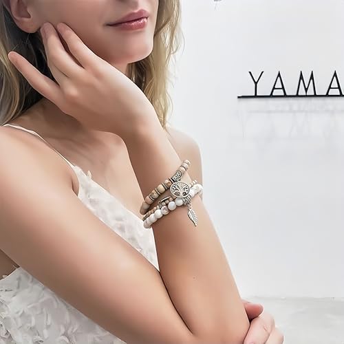 Jardme Healing Crystal Bracelets for Women, 8mm Beaded Natural Stone Stretch Chakra Bracelets Tree of Life Bracelet Jewelry Gifts for Women - Image 5