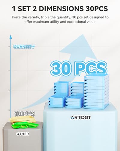 image for ARTDOT 30-Piece Stackable Tray Set Diamond Art Kits for Adults, Interl