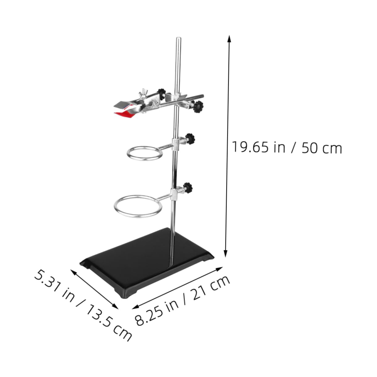 OUNONA Laborstativ aus Metall Ringklemme mit Trichterhalter Reagenzglas-klemmenständer für Chemielabor Laborstützringe und Laborstativklemme Stabiles Tischstativ mit Klemmenset