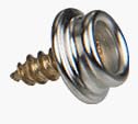 CRL Nickel on Brass Clinch with Phillips Head Wood Screw Upholstery Fasteners (3/8" Stud Length) - Box