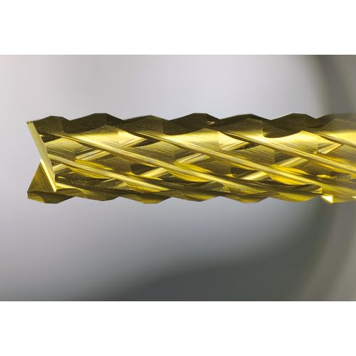 Image of Tools 10Pcs 1 /8mm TiN Coating Solid Carbide End Mill Engraving Milling Cutter CNC Router Bits for PCB Machine, 1 /8 inch Shank 1BOX