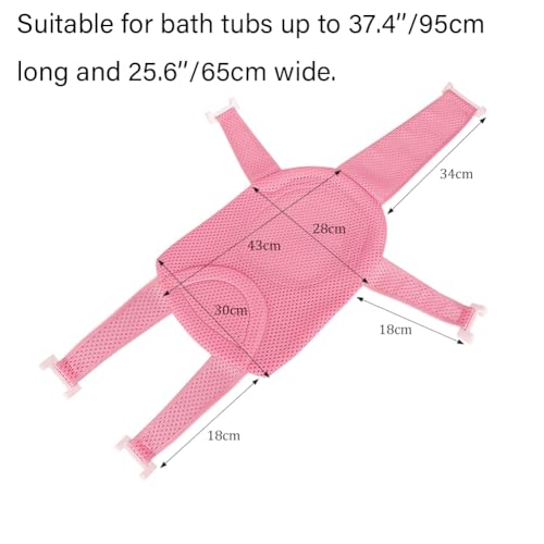 Image of Baby Bath Seat Support Net Soft Baby Bathtub Pad Newborn Bath Cushion Breathable Infant Bathing Support Mat Shower Pad for 0-18 Months