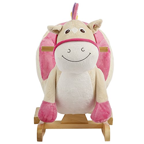 Rockin' Rider Giggles Baby Rocker Ride On, Pink, Large - Thumbnail 3