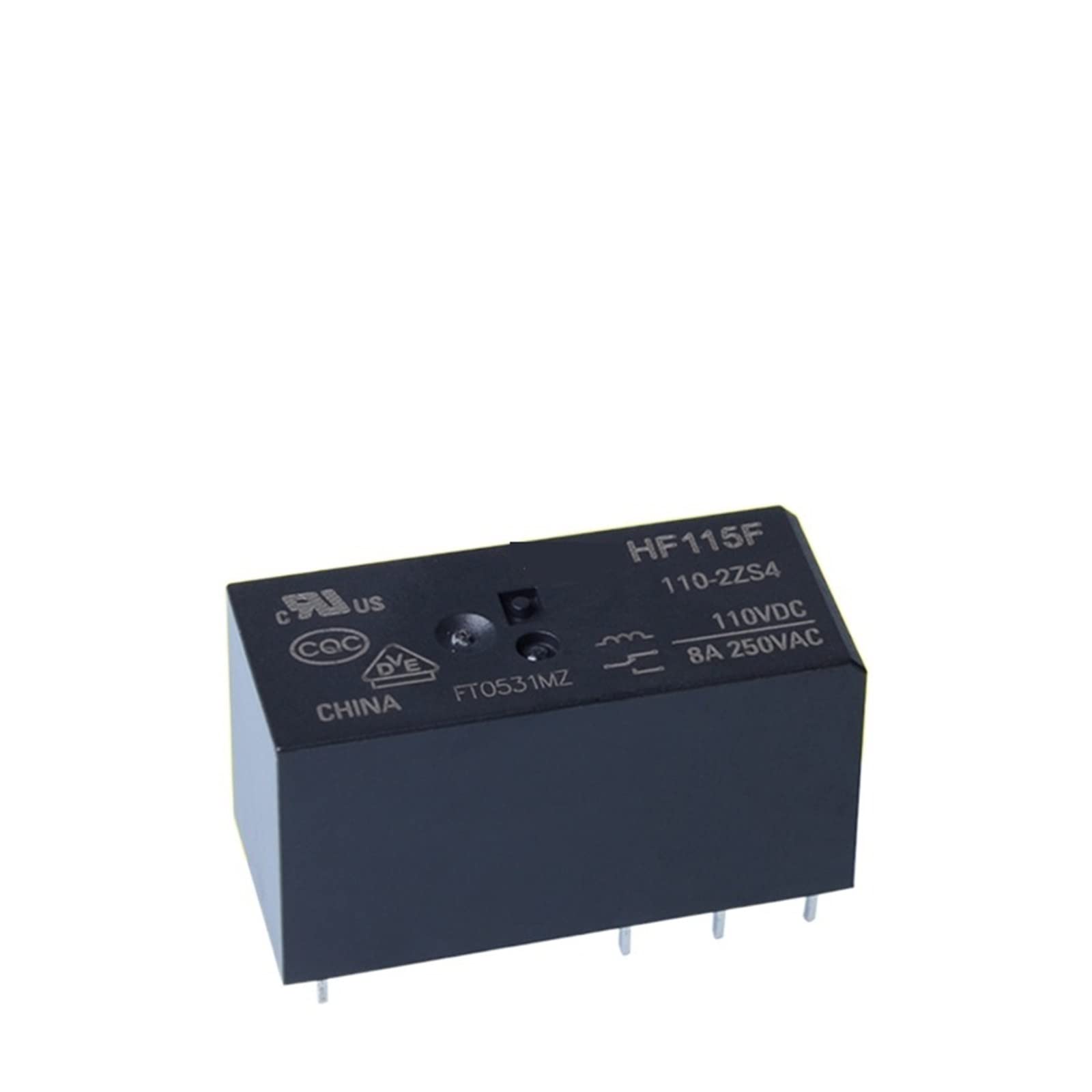 Relais 115F-110-2ZS4 110VDC composant de conversion 2 groupes 8 broches pour PCB