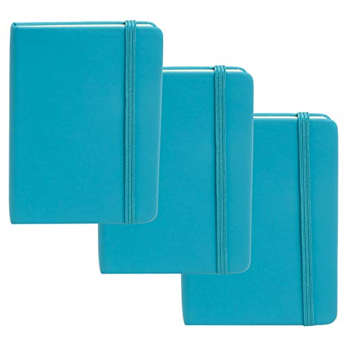 Simply Genius (3 Pack) Small 3.7” x 5.7 A6 Leatherette Pocket Journals to