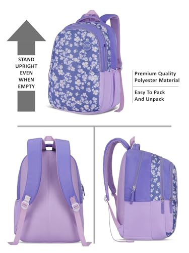 Image of Lavie Sport Orchid Laptop Backpack | 37 Liters | Fits Upto 16 Inch | Laptop Compatiable | Rain Cover | Gift for Boys & Girls