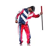 MULQAU Famous American Rapper Tracksuit - 2024 Olympics Multicolor Tracksuit Satin (US, Alpha, X-Large, Regular, Regular, Tracksuit)
