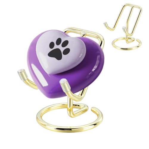 AHANDMAKER Espositore dorato per ricordi, in acciaio inox, con silicone protettivo per piccole urna di cremazione, geodi fossili, corallo, roccia, minerale, cristalli di agata e conchiglie