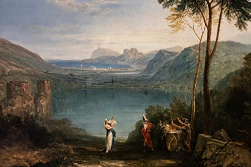 Art tableau le lac d'Avernus pour sublimer un bureau ou salon élégant