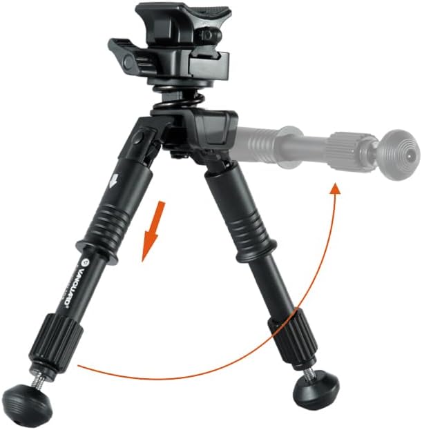 Miniatura 2 de Vanguard Equalizer 1QS - Cápsula de pivote prono, 7-10 pulgadas, sistema de riel Picatinny de fijación rápida, color negro