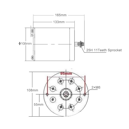 36V Brushed Electric Motor Kit 2500RPM High Speed Brush DC Motor Controller 500W Electric Bike Scooter Motor with Brushed Controller for Dirt Bike Crazy Cart Mini Motorcycle Upgrade and Conversion - Thumbnail 6