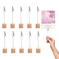 10 Stk Fotohalter mit Klammern,Memo Clip Halter,Kartenständer,Fotoständer,Fotoaufsteller,Zettelhalter,Tischkartenhalter Clip,Kartenhalter Tisch,Fotoclip Ständer,Notizhalter,Postkartenhalter für Bilder