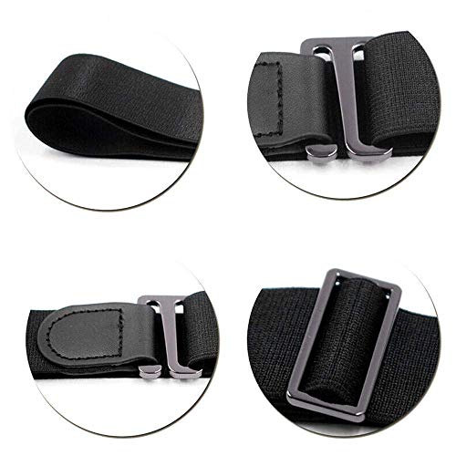 Image of Ronest Adjustable | Non-Slip | Locking Clamps |Invisible Elastic Shirt Stays Tucker Garter Belt for Men And Women(Black)