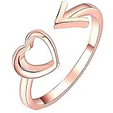 Farbe: Gold, Silber, Rotgold. CULER Frauen-Ringe Pfeile Herz-Ring-geöffnete justierbarer Dame Legierungs-Finger-Schmuck Vintage-Stil (Rose Gold)