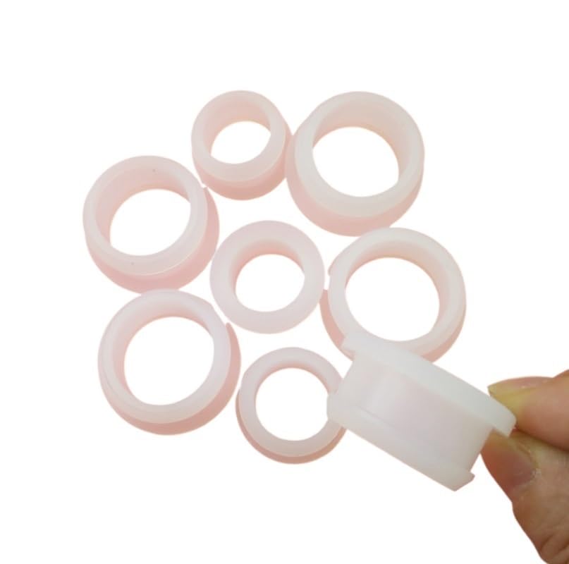 GatherTOOL 10pcs/Set Transparent Silicone Rubber Snap-on Grommet Hole Plugs 2mm-30mm Bung Cable Wiring Protect Bush (Color : Transparent, Size : A23mm(Hole18.5mm))